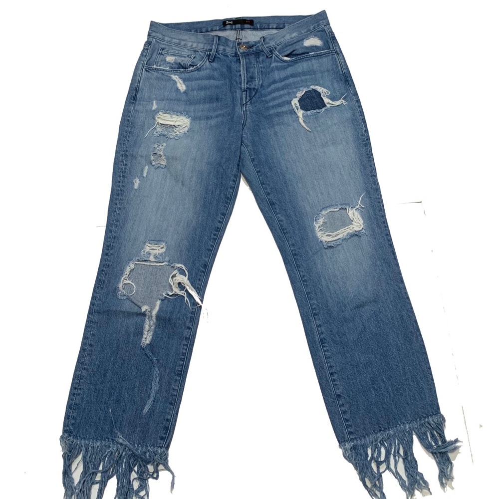 27 / 3X1 WM3 Crop Fringe Jeans - Picture 1 of 8